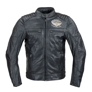 Pánská kožená bunda W-TEC Black Heart Wings Leather Jacket  černá  XL