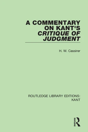 A Commentary on Kant's Critique of Judgement