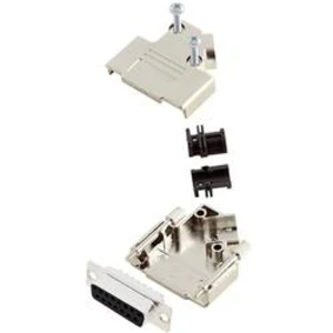 Sada D-SUB zásuvková lišta TRU COMPONENTS TCD45PKM15DBSK, 45 °, pólů 15, pájecí kalíšek, 1 ks