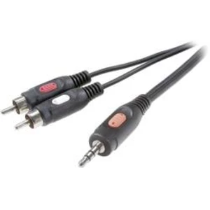 Cinch / jack audio kabel SpeaKa Professional SP-7870636, 15.00 m, černá