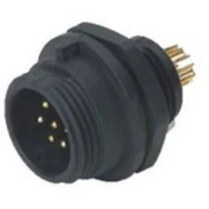 Deltron Connectors DELKSP1312/P5, kulatý konektor DIN, Provedení konektoru: zástrčka, vestavná IP68, nylon 6.6 UL 94V-0, pólů 5, 1 ks