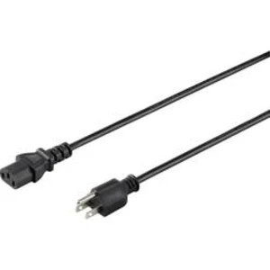 Síťový kabel s IEC zásuvkou Basetech BT-1886928, 2.00 m, černá