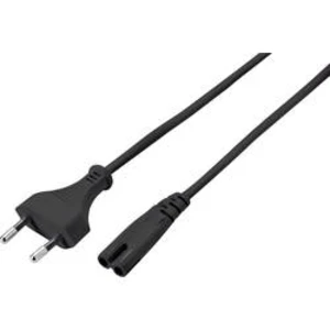 Síťový síťový kabel s napájecí zásuvkou Basetech BT-2336882, 5.00 m, černá