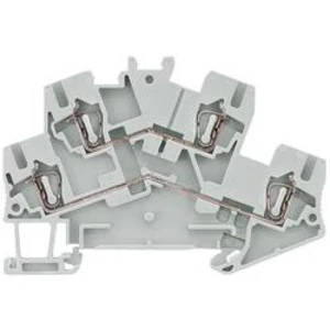 Dvojitá svorka přípojka s pružinovým protitahem Siemens 8WH25200AF00, šedá, 50 ks