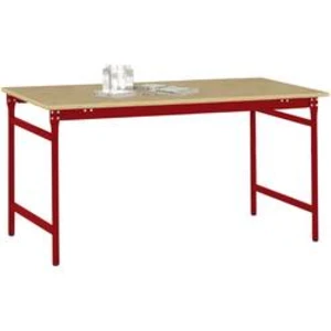 Manuflex BB3085.3003 Servírovací stolek základní stacionárně s multiplex stolní deska v rubínově červená RAL 3003, Šxhxv: 2000 x 800 x 780 mm