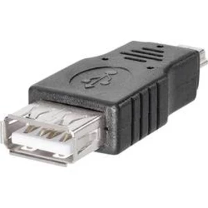 USB adaptér zásuvka USB Typ A <=> zástrčka mini USB Typ B BKL Electronic 10120275, černý