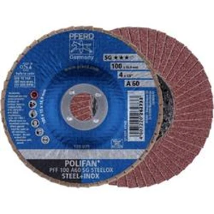 Vějířovitý brusný kotouč PFERD PFF 100 A 60 SG STEELOX/16,0 67606100, Ø 100 mm/