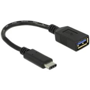 Adaptér USB 3.0 Delock [1x USB-C™ zástrčka - 1x USB 3.2 gen. 1 zásuvka A] černá