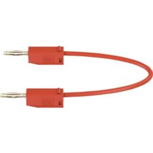 Stäubli LK205 měřicí kabel [lamelová zástrčka 2 mm - lamelová zástrčka 2 mm] červená, 45.00 cm