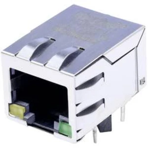 Zásuvka, vestavná horizontální BEL Stewart Connectors SI-60062-F, RJ45 počet pólů: 8P8C, poniklovaná, kov, 1 ks