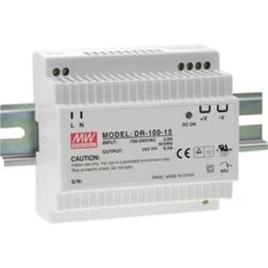 Síťový zdroj na DIN lištu Mean Well DR-100-24, 1 x, 24 V/DC, 4.2 A, 100 W
