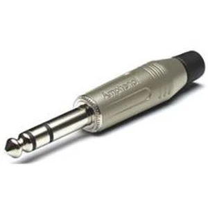 Jack konektor 6.35 mm Amphenol ACPS-GN zástrčka, rovná, pólů 3, stříbrná, 1 ks, stereo