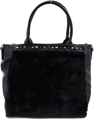 Dámská moderní kabelka shopper - černá