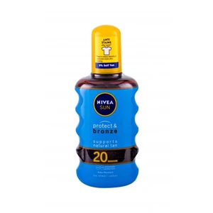 Nivea Sun Protect & Bronze Oil Spray SPF20 200 ml opaľovací prípravok na telo unisex na veľmi suchú pleť