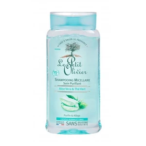 Le Petit Olivier Aloe Vera & Green Tea Purifying Micellar 250 ml šampón pre ženy na mastné vlasy; na normálne vlasy
