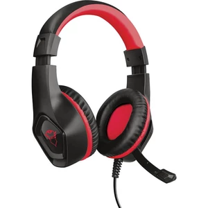 Trust GXT404R Rana herný headset jack 3,5 mm káblový cez uši čierna, červená stereo