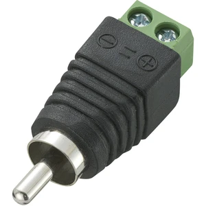 TRU COMPONENTS 735875 cinch konektor zástrčka, rovná Pólov: 2  čierna 1 ks