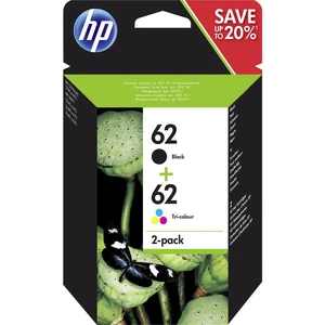 HP 62 Ink cartridge originál kombinované balenie čierna, zelenomodrá, purpurová, žltá N9J71AE sada náplní do tlačiarne