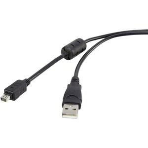 Renkforce #####USB-Kabel USB 2.0 #####USB-A Stecker 1.50 m čierna s feritovým jadrom, pozlátené kontakty