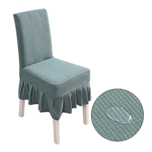 Waterproof Chair Cover Elastic Force Solid Color Chair Pad Dining Room For Kitchen Wedding Banquet Hotel Seat Slipcovers