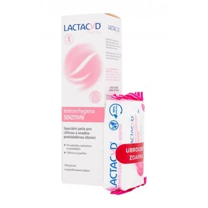 Lactacyd Pharma Sensitive dárková kazeta intimní mycí gel Pharma Sensitive 250 ml + ubrousky pro intimní hygienu Pharma Sensitive 15 ks pro ženy