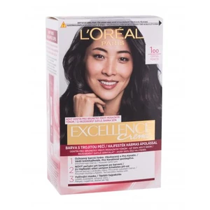 L´Oréal Paris Excellence Creme Triple Protection 48 ml barva na vlasy pro ženy 100 Black na barvené vlasy; na všechny typy vlasů