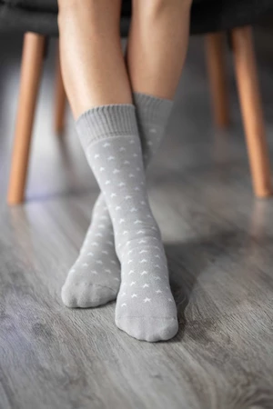 Zimní barefoot ponožky - Hvězdy - Šedé 43-46