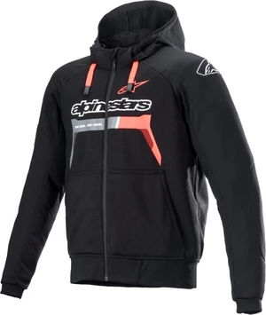 Alpinestars Chrome Ignition Hoodie Black/Red Fluorescent 3XL Textilní bunda