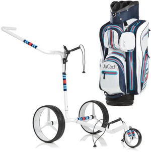 Jucad Carbon 3-Wheel Aquastop Bag SET White Pushtrolley