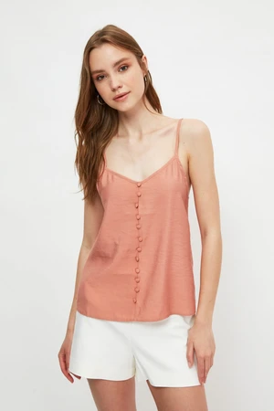 Trendyol Dried Rose Strapped Blouse