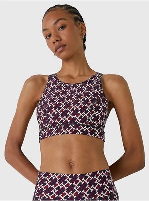 Blue Burgundy Womens Patterned Bra Tommy Hilfiger Underwear - Women