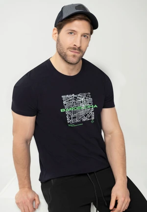 Volcano Man's T-shirt T-Newcity M02033-S23 Navy Blue