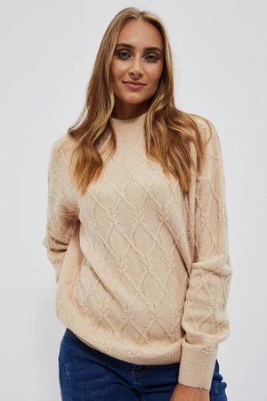 Sweater with geometric stitching
