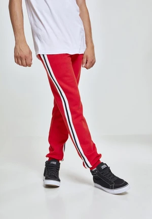 3-Tone Side Stripe Terry Pants firered/wht/blk