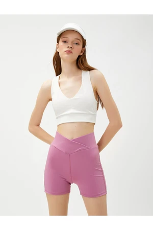Koton Short Biker Yoga Leggings with Waist Detail.