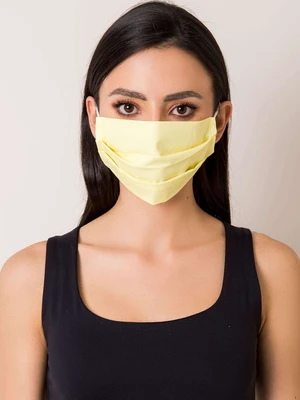 Yellow protective mask made of cotton