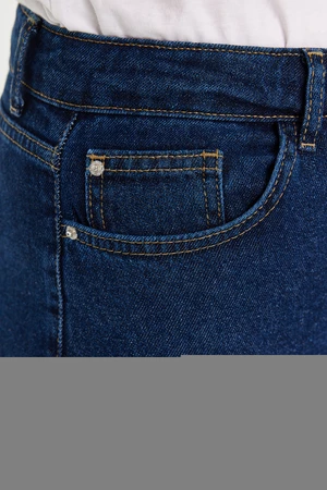 Trendyol Curve Dark Blue High Waist Bootcut Plus Size Jeans