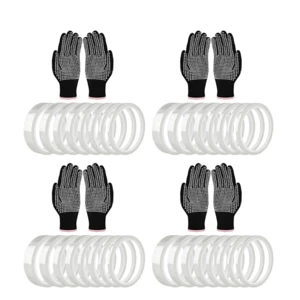 32 Rolls Heat Tape for Sublimation with Resistant Gloves Transfer Tape Sublimation Heat Press,5 Sizes for Each Roll