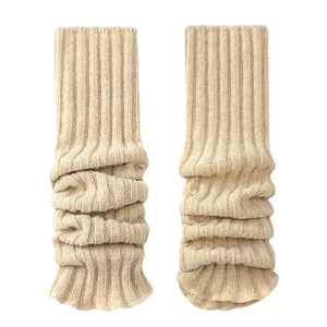 Women Ribbed Leg Warmers Cuffs Topper Legging Pads Leg Sleeve for Party Sports Casual Socks