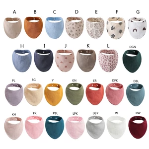 HUYU Baby Bibs Cotton Muslin Scarf Burp with for Triangle Gauze Water Absorb Ban