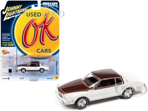 1980 Chevrolet Monte Carlo White and Dark Claret Brown Metallic Top and Hood Limited Edition to 3508 pieces Worldwide "OK Used Cars" 2023 Series 1/64