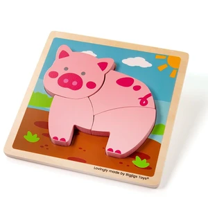 BIGJIGS Toys vkládací puzzle prasátko