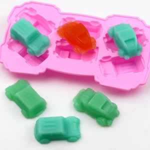 3D Mini Car Modeling Shape Silicone Cake Mold DIY Birthday Fondant Chocolate Jelly Decor Baking Tools Clay Plaster Resin Mould