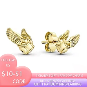 Ahthen 925 Sterling Silver Stud Earrings Wing Prince Earrings Cubic Zirconia Statement Stud Earrings Women Earrings
