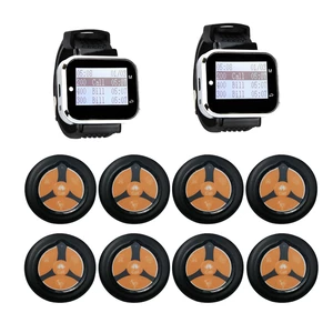 Restaurant Guest Pagers Wireless Calling System Wristwatch Receiver Four Keys Buttons Transmitter For Cafe