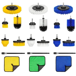 Drill Brush Set Drill Brush Car Detailing Kit With Extend Attachment Bristle Power Scrubber Brush Set For Cleaning Car Boat Seat