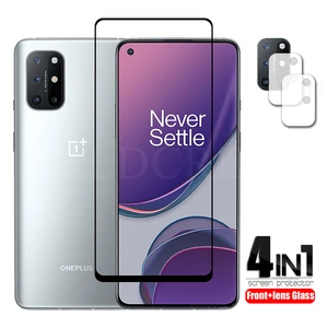 2PCS Screen Glass Protector For OnePlus 8T HD Glass For OnePlus 8T Full Tempered Glass Film For OnePlus 8T Camera Glass lens