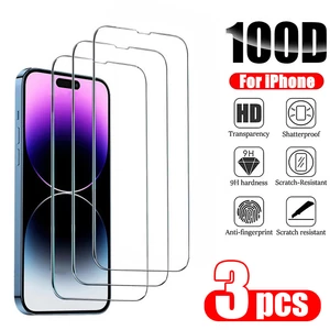 3PCS Tempered Glass for iPhone 14 13 12 11 Pro Max Mini Screen Protector for iPhone 14 Pro 7 8 6S Plus SE 2022 X XR Xs Max Glass