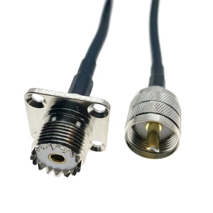 UHF PL259 Male Plug To UHF SO239 Female Jack Flange Adapter Jumper Pigtail Coax Cable RG58 cable 12inch~30M