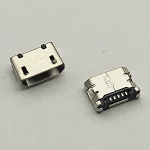 10pcs Micro USB connector 5pin 6.4mm No side Flat Mouth short pin DIP2 Data port Charging port connector for Mobile end plug